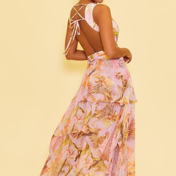 CUT OUT DETAIL MAXI DRESS OPEN BACK Summer dress - Picture 3 of 5